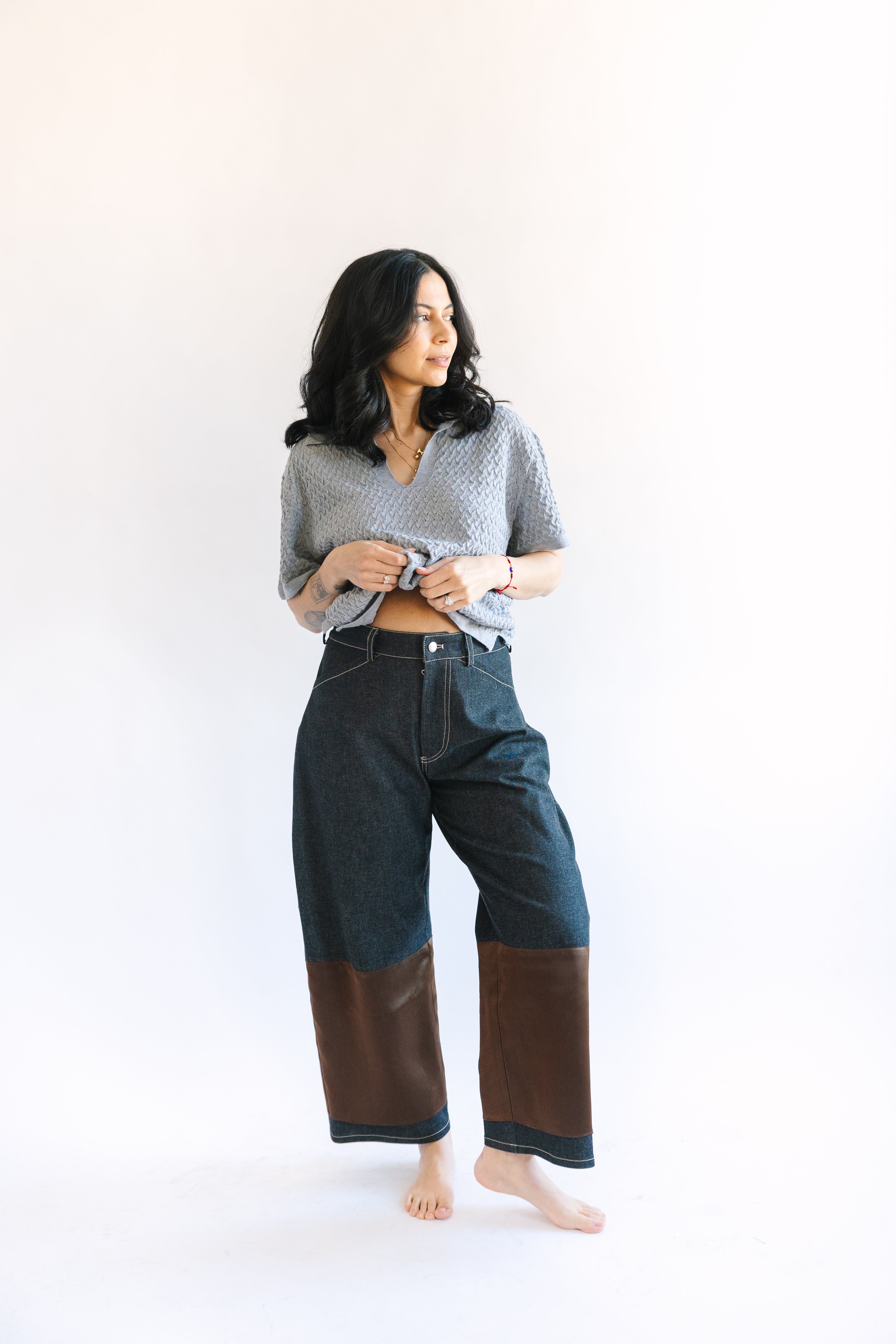 Arc Jean- Denim with Silk trim
