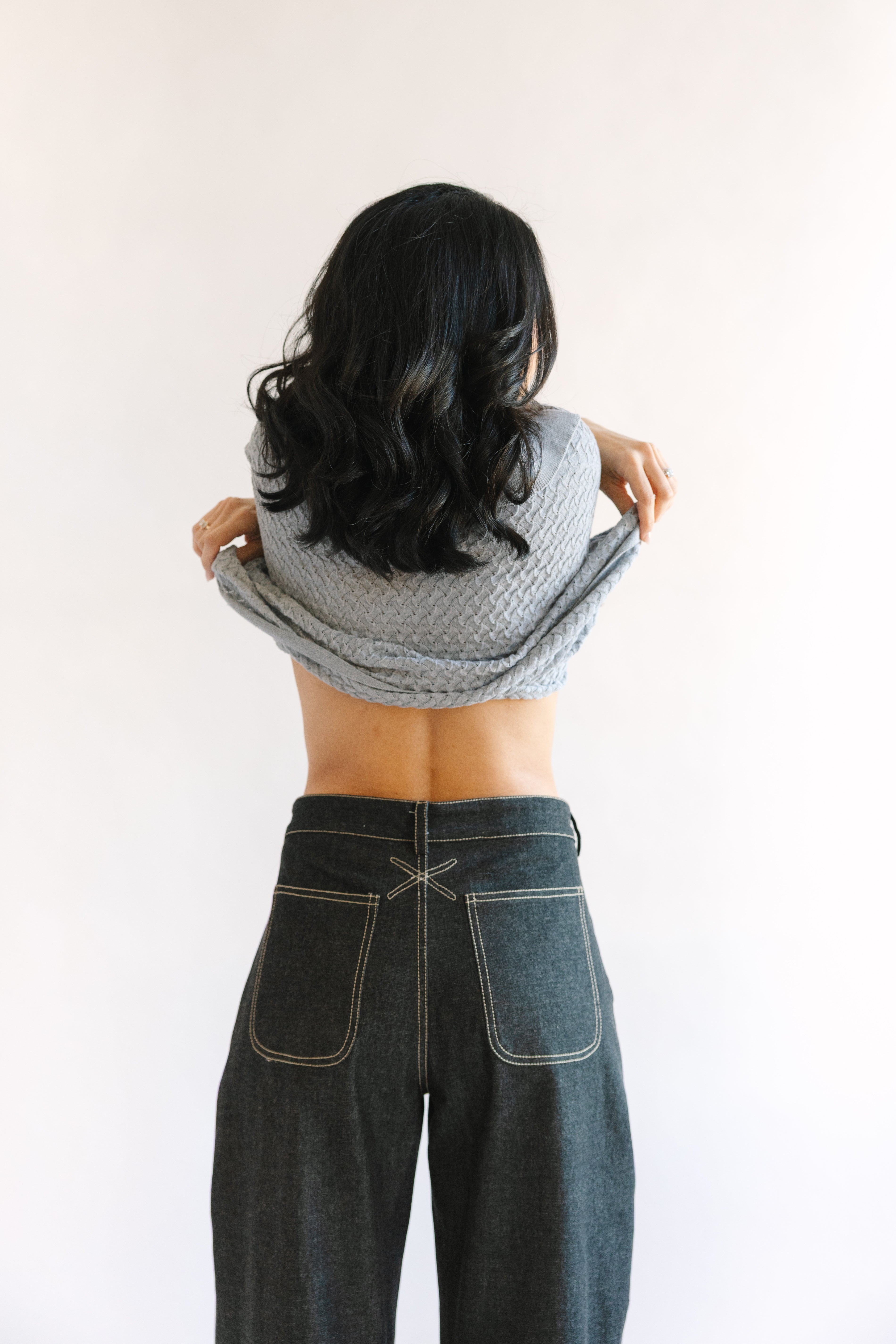 Arc Jean- Denim with Silk trim