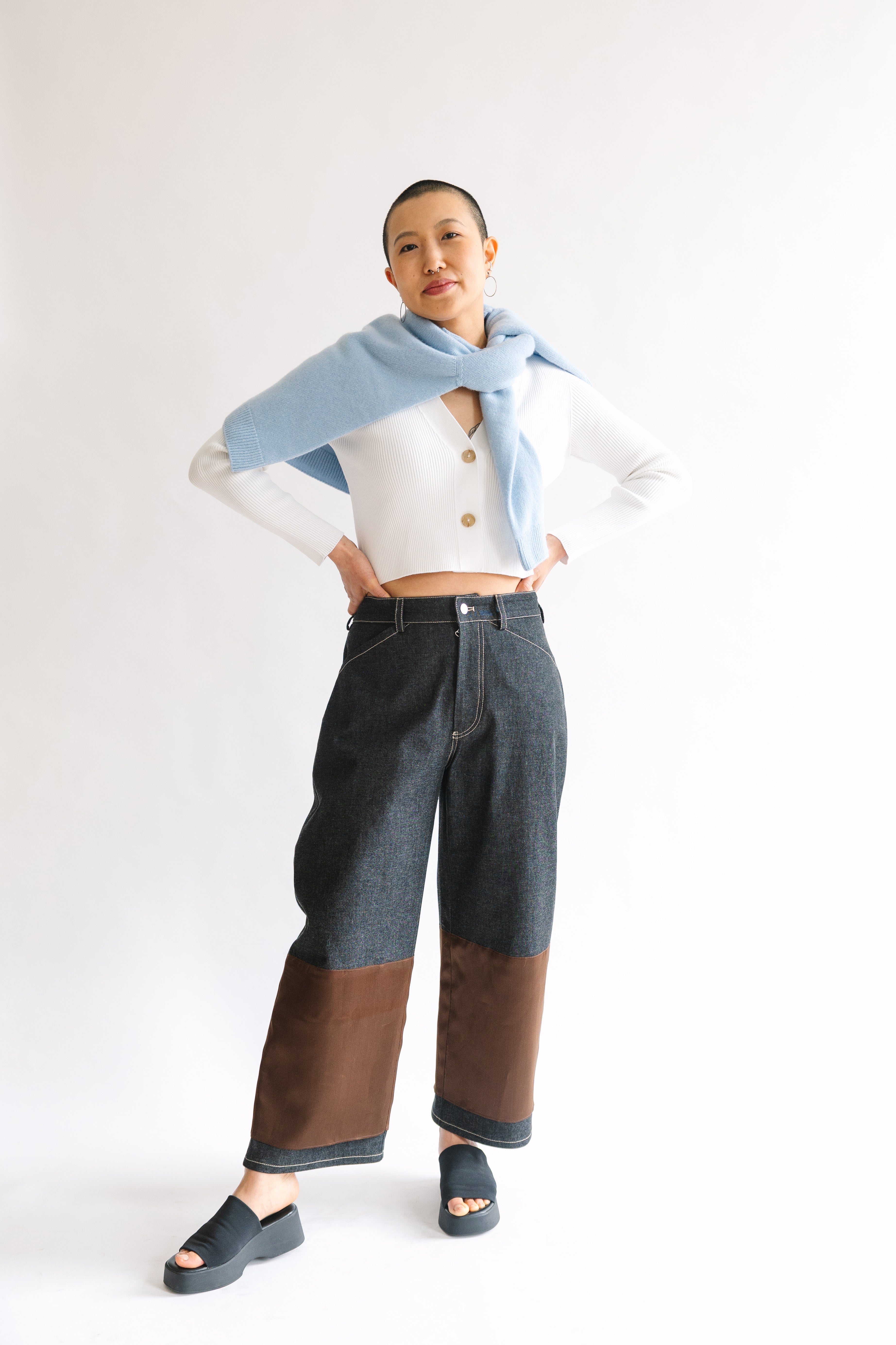 Arc Jean- Denim with Silk trim