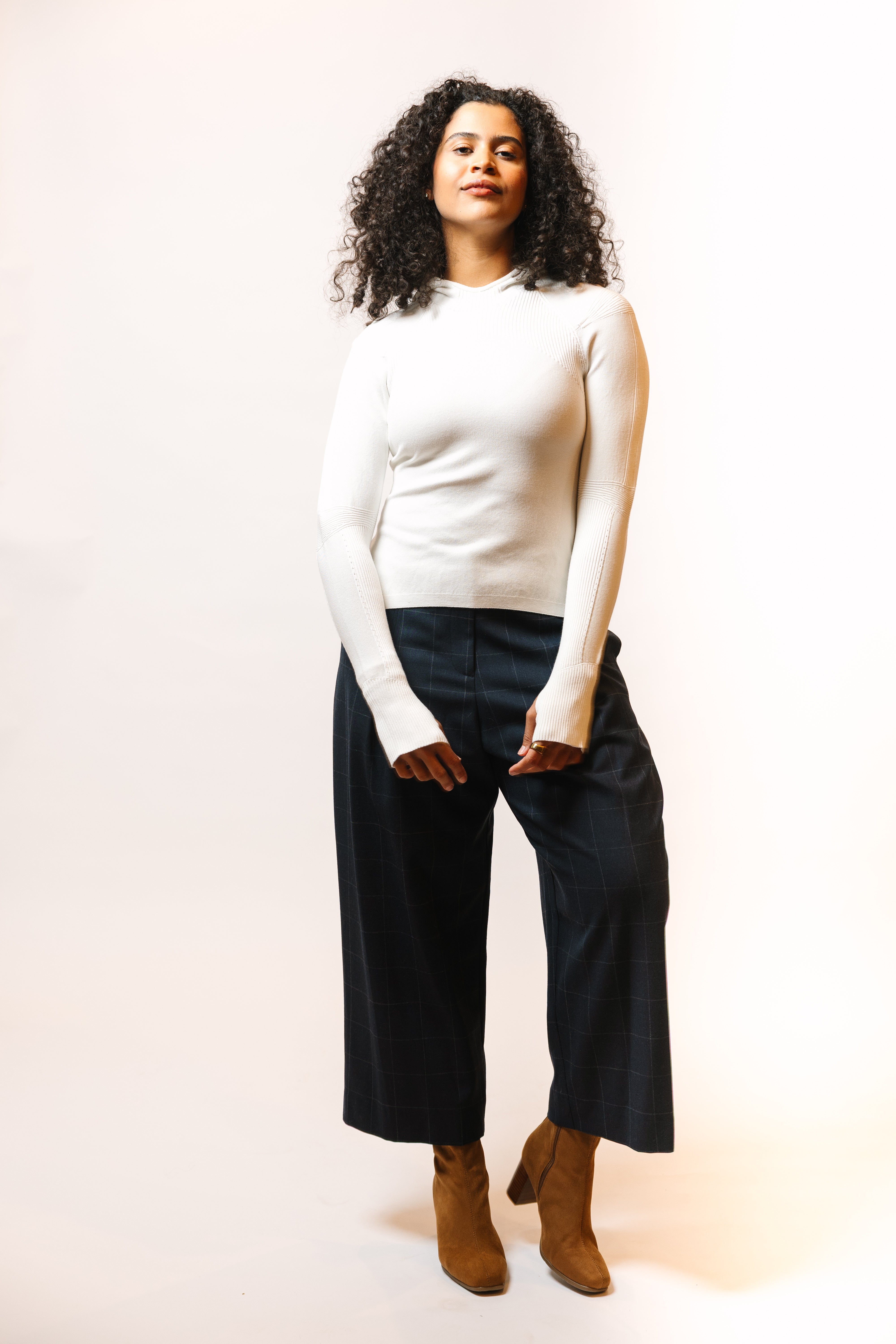 Wool Windowpane Glam Pant- This item is part of the "UNREPEATABLE" Collection