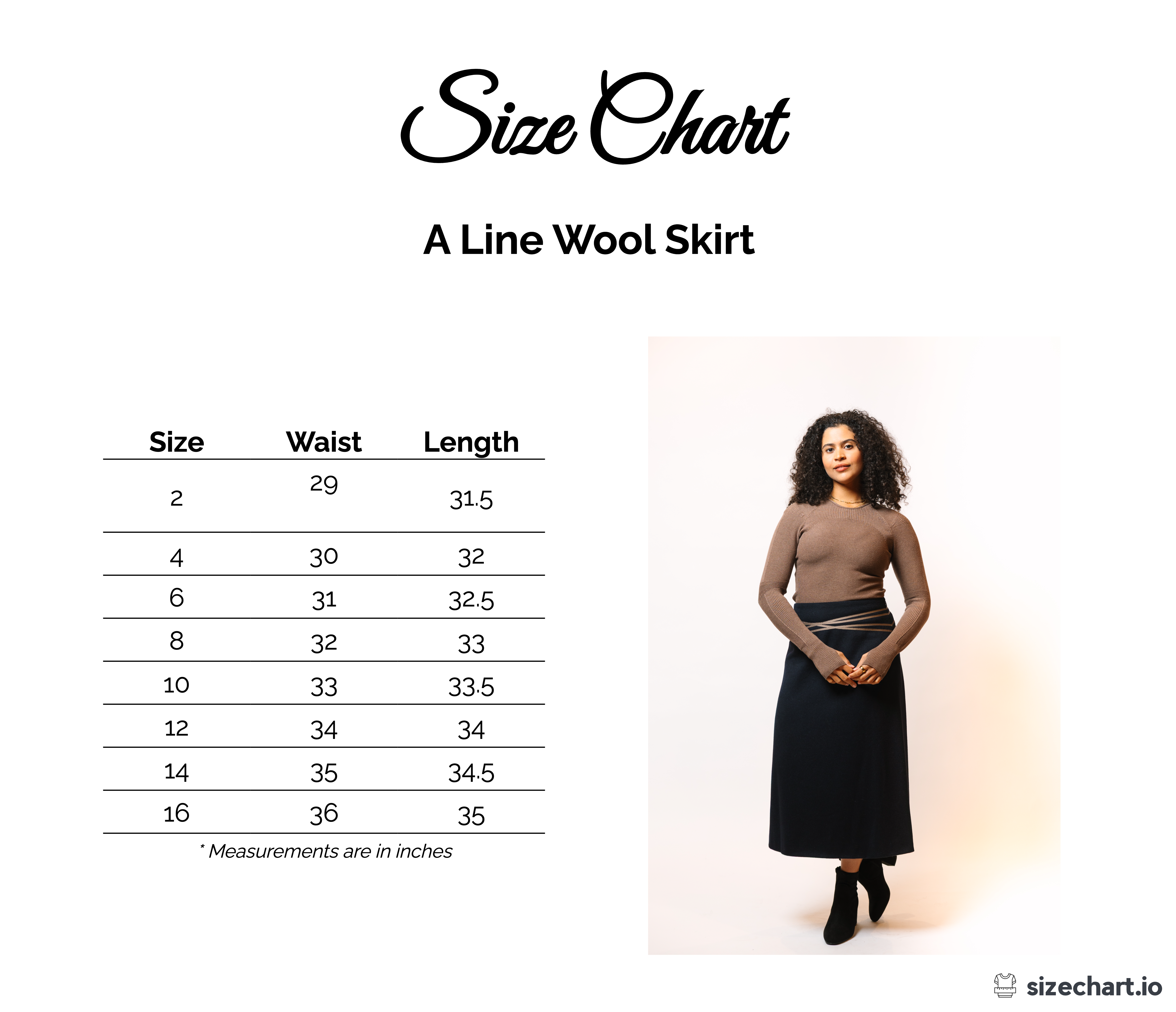 A Line Skirt in Wool