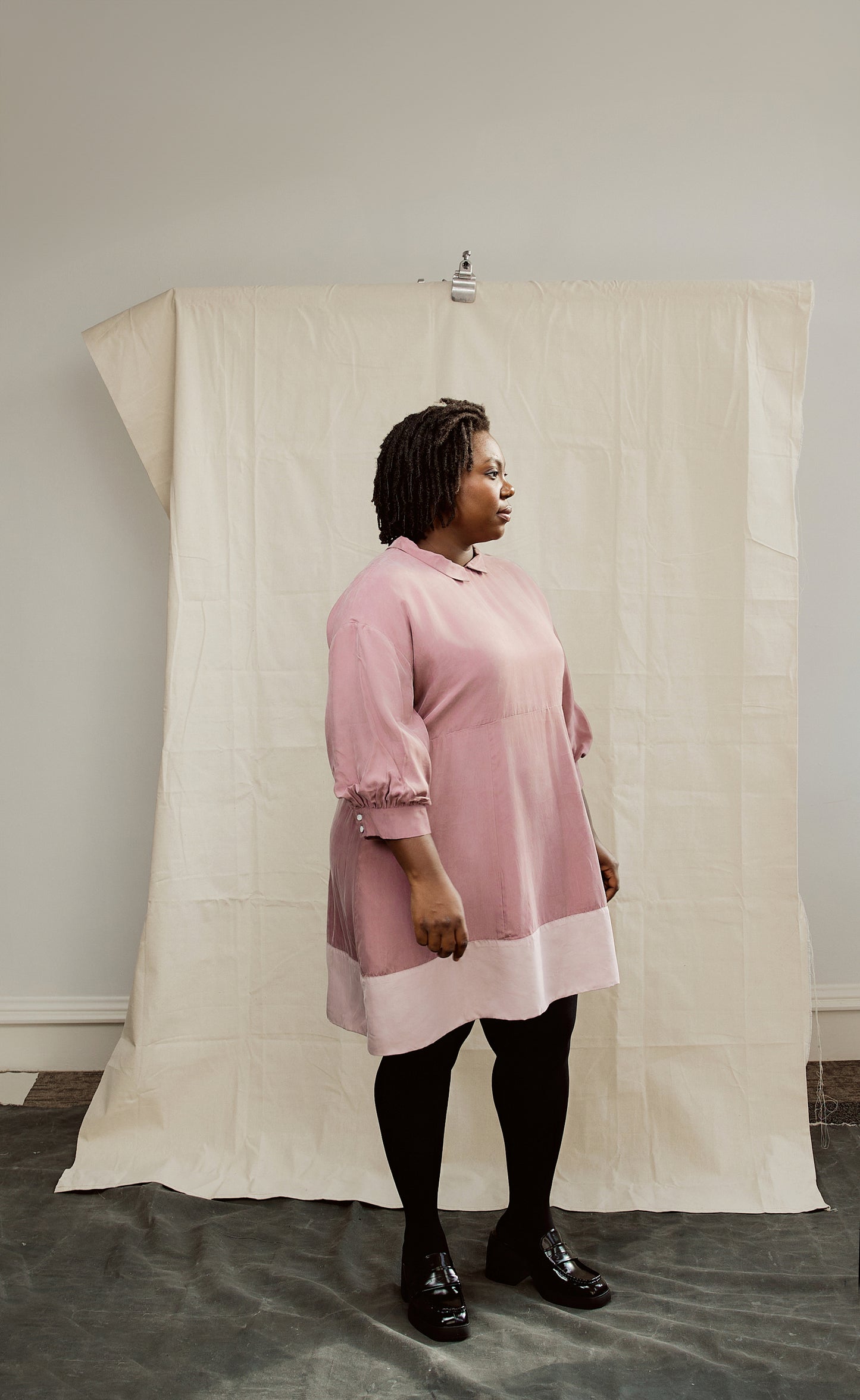 Essential Swing Dress (Pale Grape/Blush)