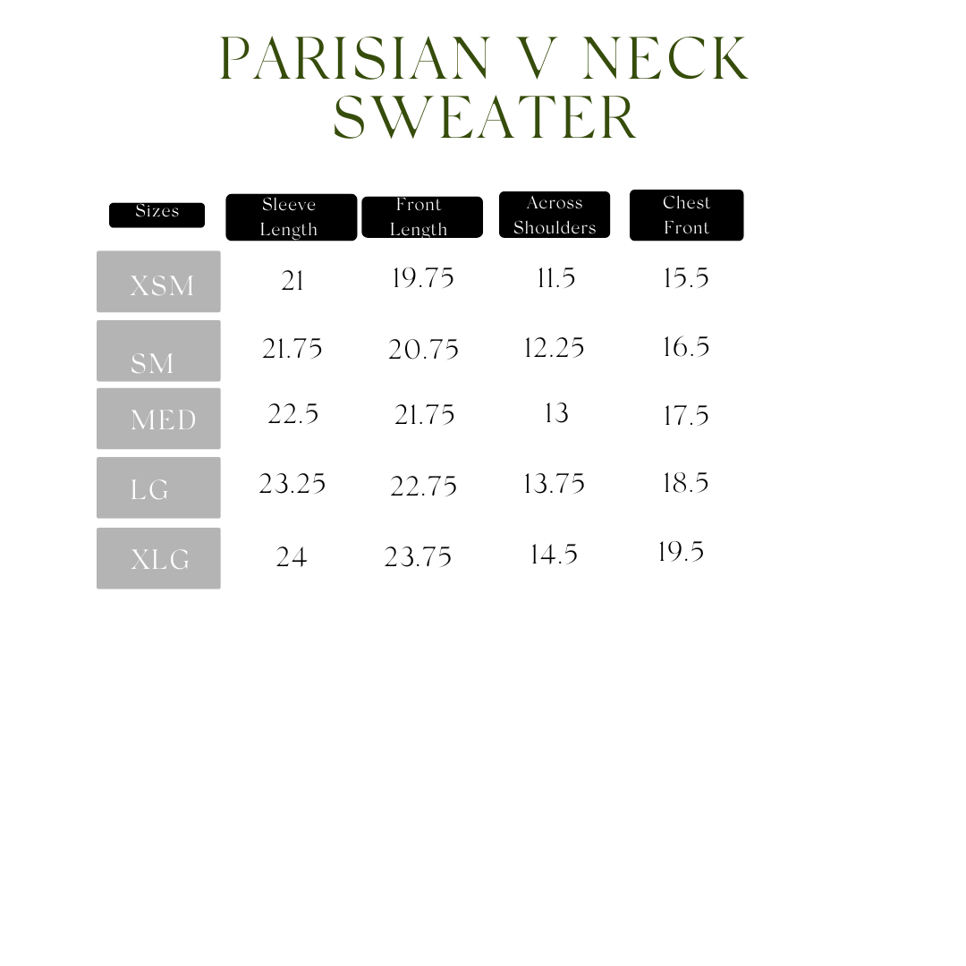 Parisian V Neck Cashmere Sweater