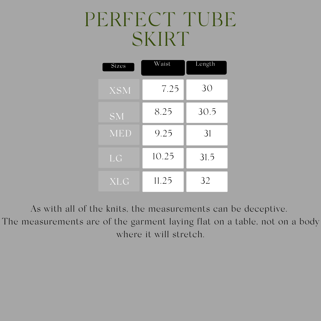 The Perfect Tube Skirt in Dark Grey in SMALL ***STUDIO SAMPLE SALE***