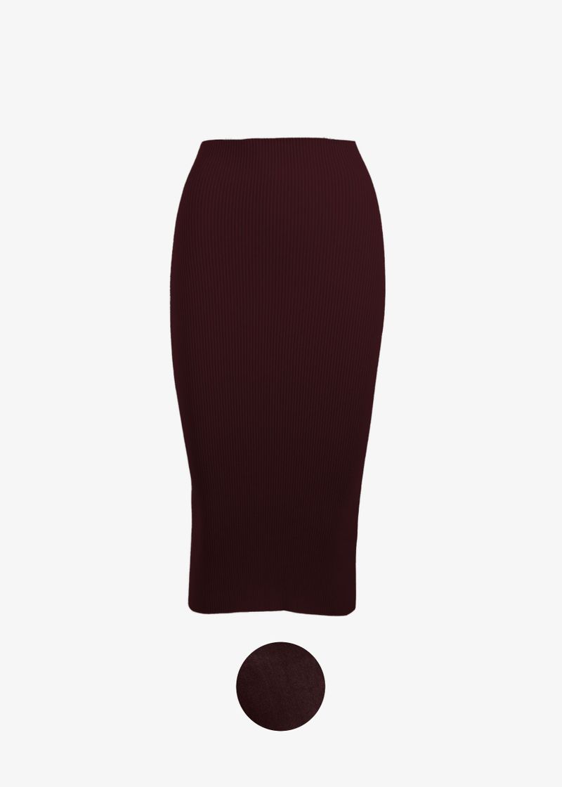 The Perfect Tube Skirt in Bordeaux in XLG ***STUDIO SAMPLE SALE***