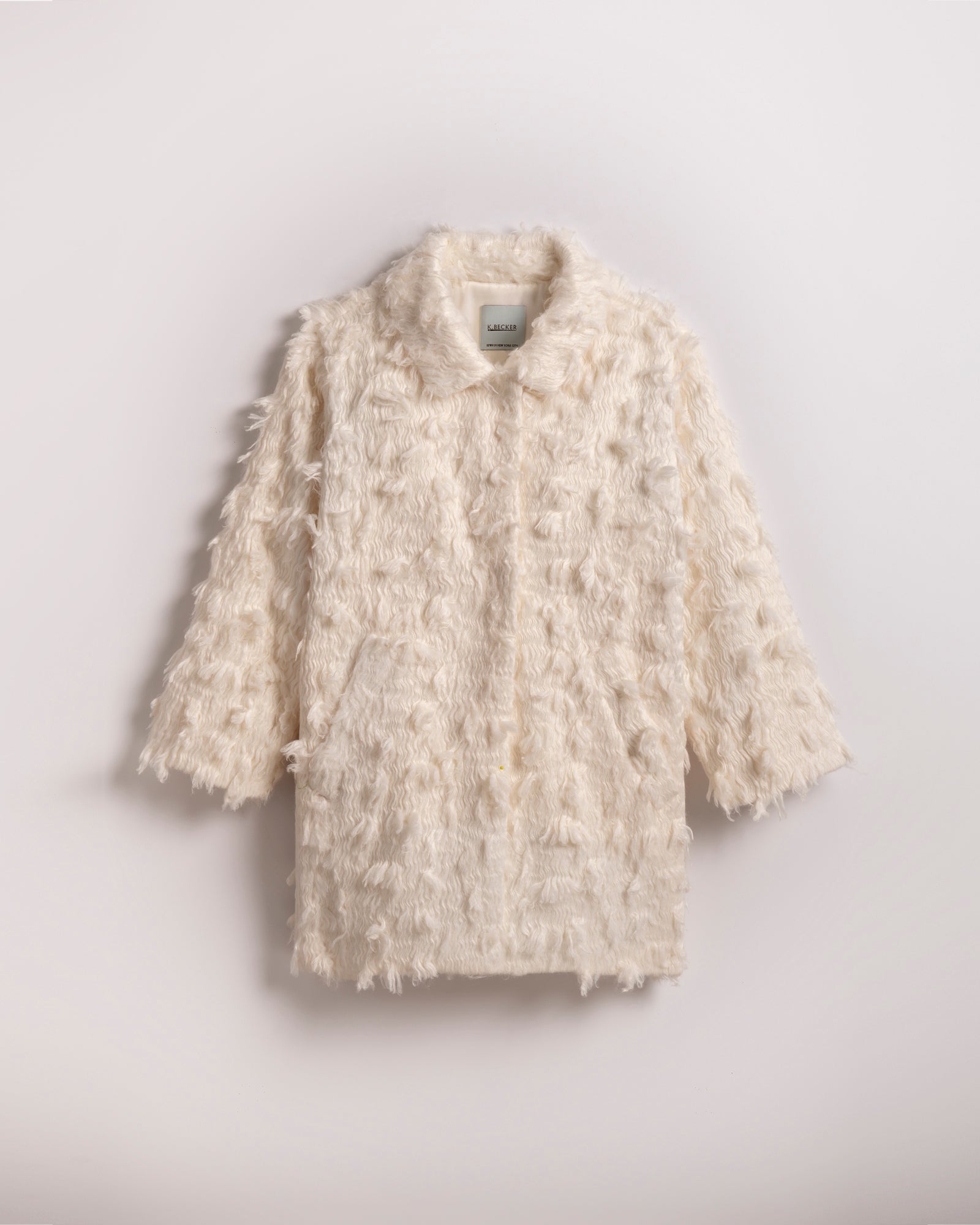 Empire Coat in Faux Shearling