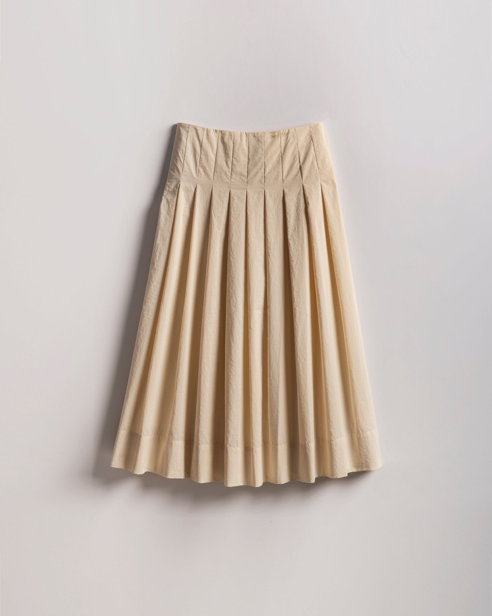 Pleated Taffeta Skirt