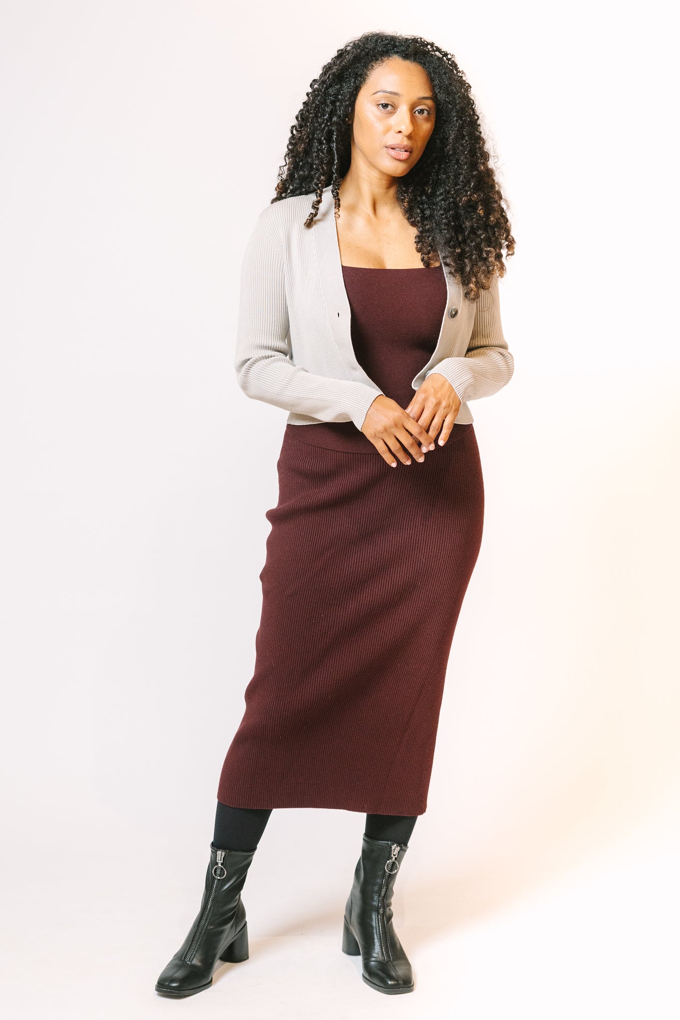 The Perfect Tube Skirt in Dark Grey in SMALL ***STUDIO SAMPLE SALE***