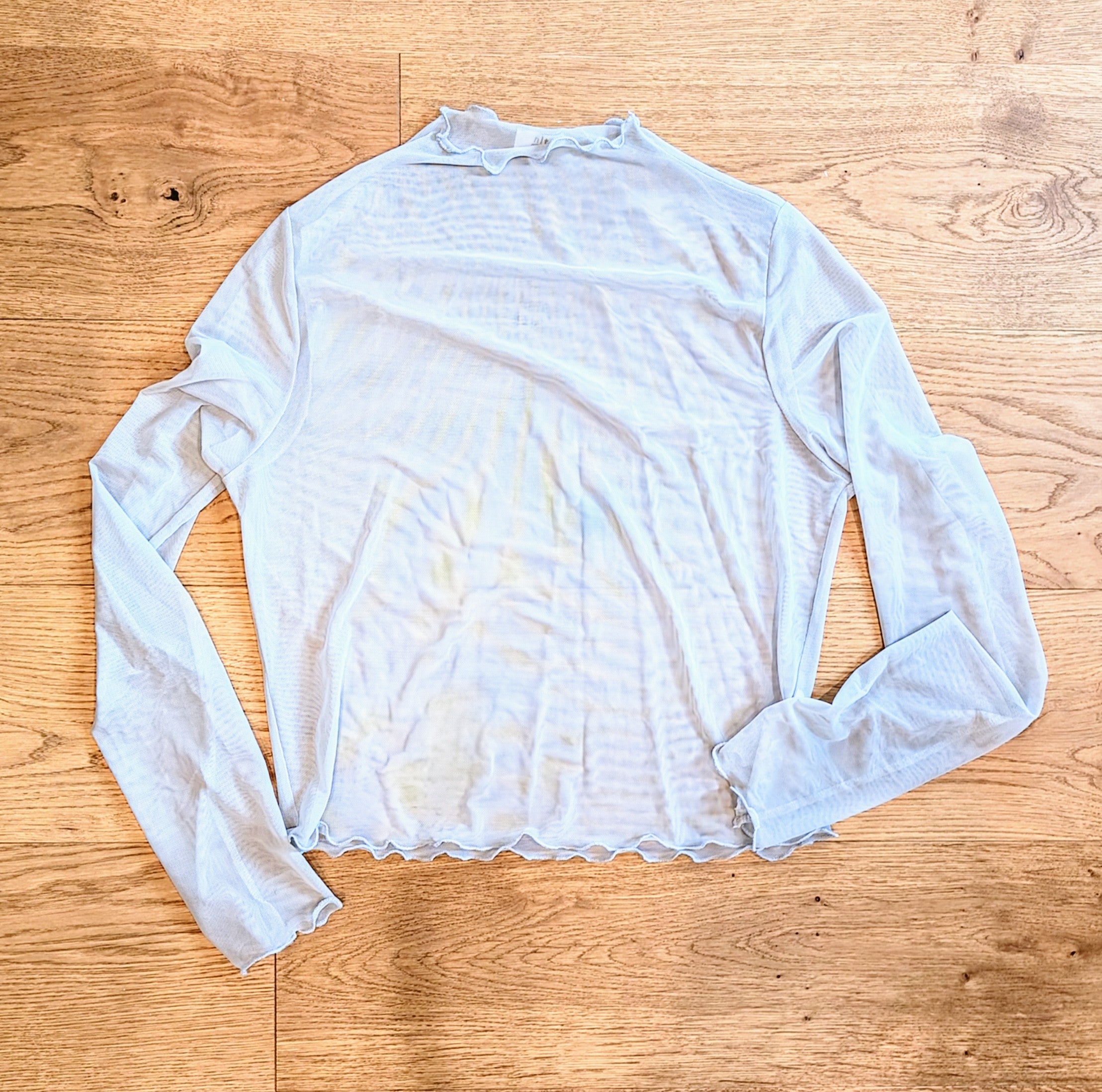 Mesh Long Sleeved Layering Tee (Silver or Sage)