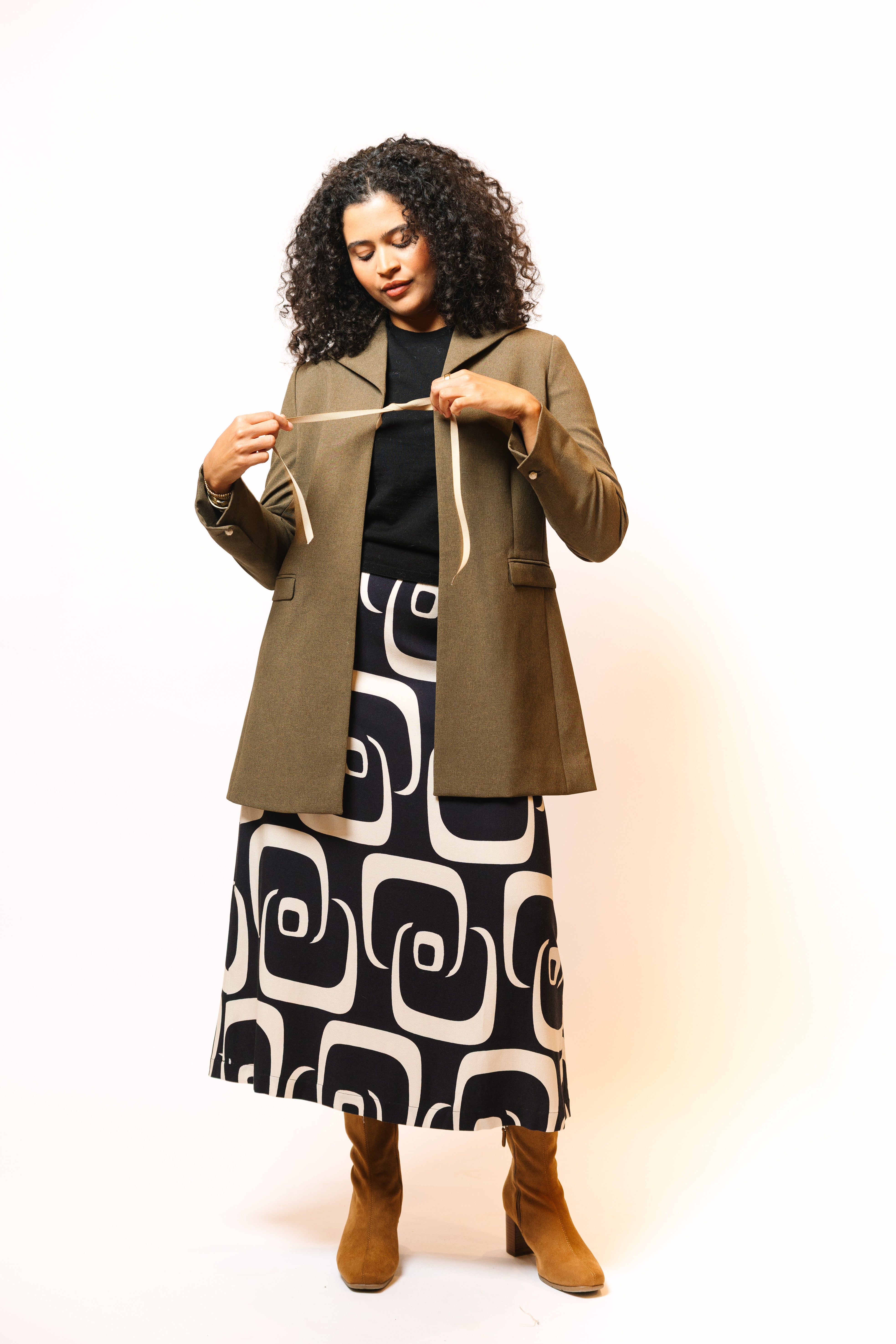 Homecoming Jacket in Army Green – K. Becker