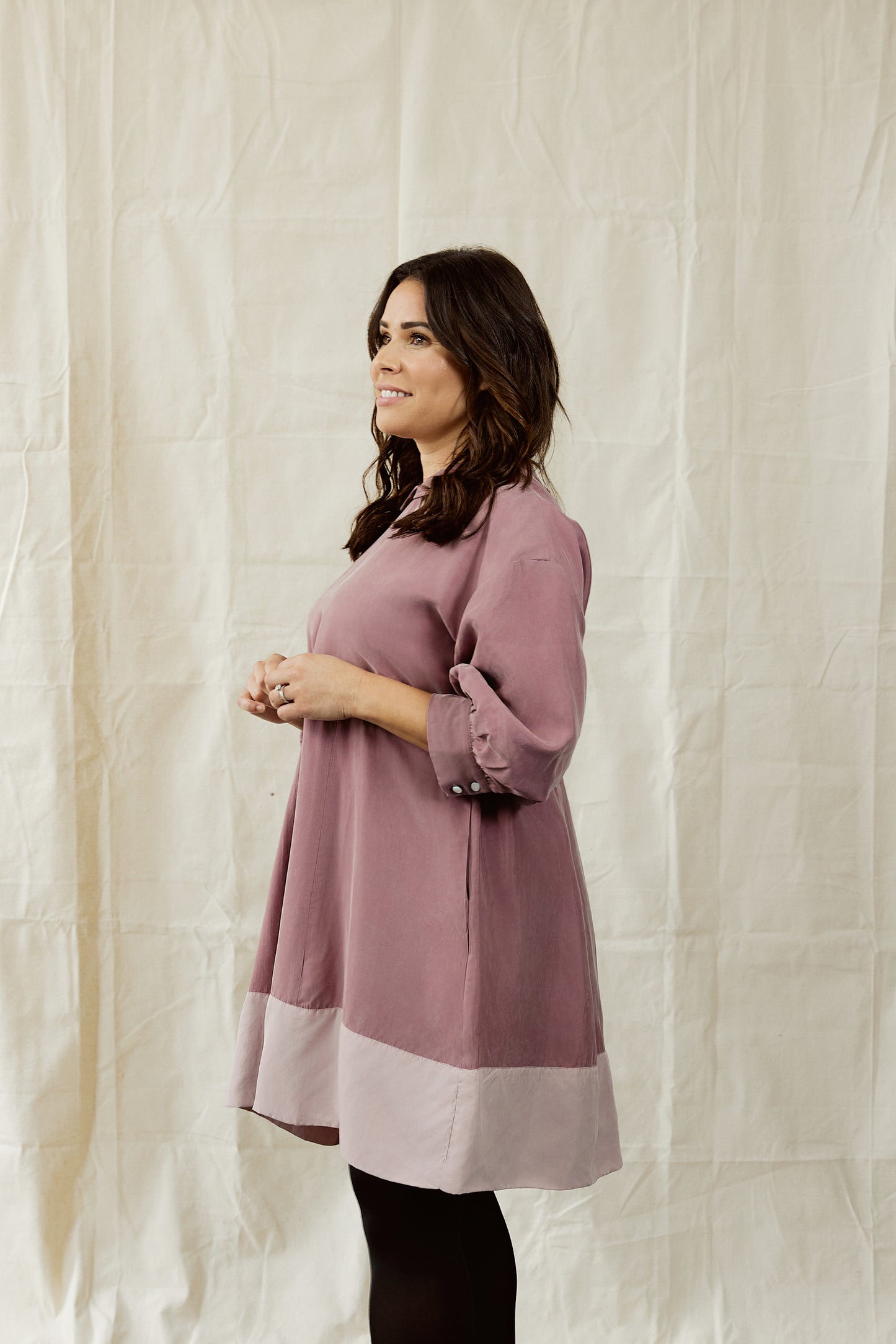 Essential Swing Dress (Pale Grape/Blush)