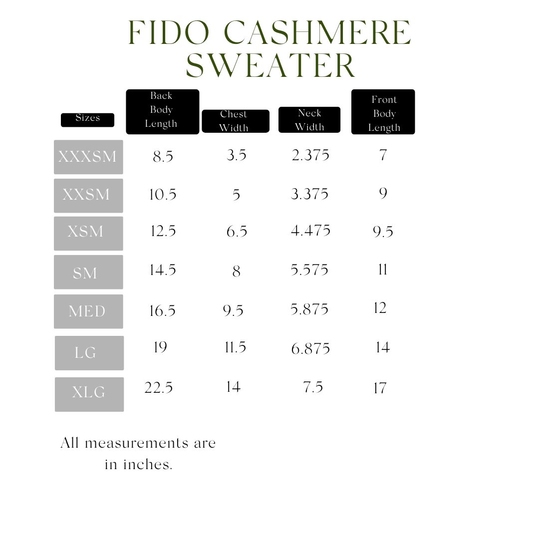 Fido Cashmere Dog Sweater
